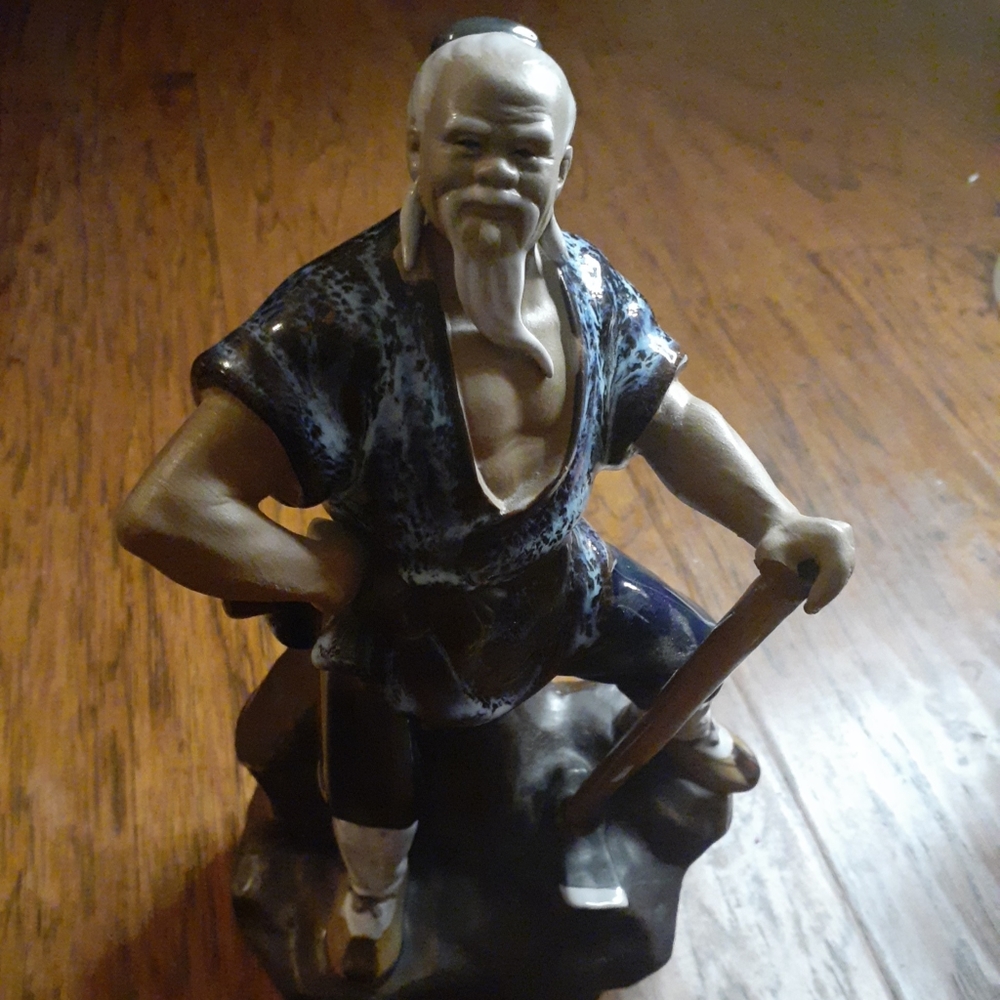 GORGEOUS VTG Chinese Shiwan 10" Mudman Figurine.
